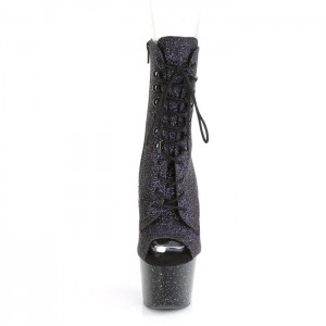 Purple / Black Pleaser Adore-1021MG Women's Boots | MY2698431