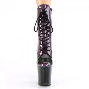 Purple / Black Pleaser Flamingo-1020SHG Women's Boots | FH1679420