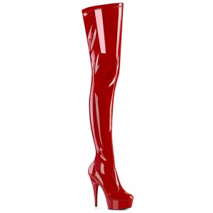 Red Pleaser Delight-4000 Women's Boots | RL9864013