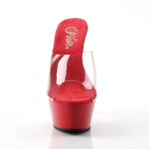 Red Pleaser Kiss-201 Women's Slides | VS0978641