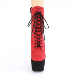 Red / Black Pleaser Adore-1020FSTT Women's Boots | RX8920745