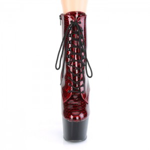 Red / Black Pleaser Adore-1020SP Women's Boots | KQ7349168