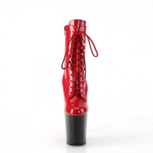 Red / Black Pleaser Flamingo-1020 Women's Boots | OC0348562