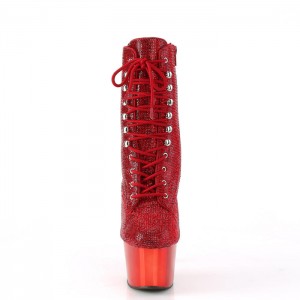 Red / Red Pleaser Adore-1020CHRS Women's Boots | TZ8257041