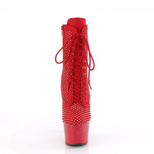 Red / Red Pleaser Adore-1020RM Women's Boots | LY4538729