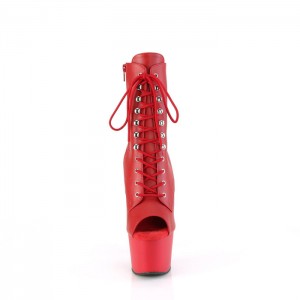 Red / Red Pleaser Adore-1021 Women's Boots | RN5469301