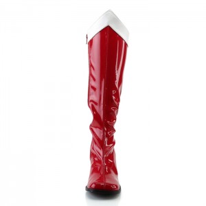 Red / White Pleaser Gogo-306 Women's Boots | QL8470196