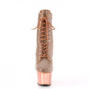 Rose / Gold Pleaser Adore-1020CHRS Women's Boots | DF2017693