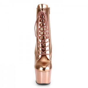 Rose / Gold Pleaser Adore-1020 Women's Boots | XK3287609