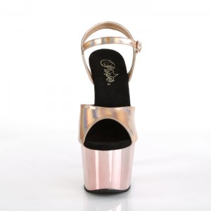 Rose / Gold Pleaser Adore-709HGCH Women's Sandals | GB2517603