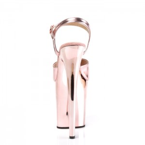 Rose / Gold Pleaser Flamingo-809 Women's Sandals | TM3072189