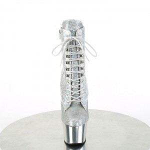 Silver Pleaser Adore-1020SQ-02 Women's Boots | PC9273815