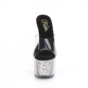 Silver Pleaser Adore-701CG Women's Slides | XO1845726