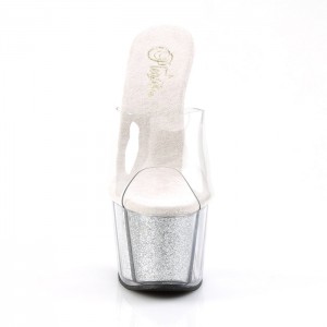 Silver Pleaser Adore-701G Women's Slides | ID8206457