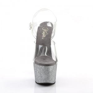 Silver Pleaser Adore-708OMBRE Women's Sandals | CO0719862