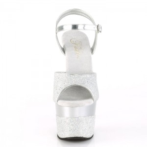 Silver Pleaser Adore-709-2G Women's Sandals | XE9256803