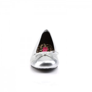 Silver Pleaser Anna-01 Women's Flats | JT1243586