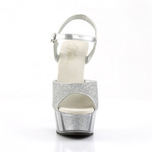 Silver Pleaser Delight-609-5G Women's Sandals | XS2431980