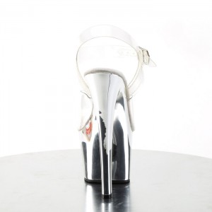 Silver Pleaser Sky-308 Women's Sandals | SM0748523