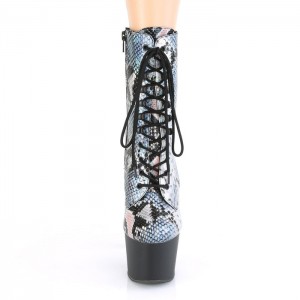 Silver / Black Pleaser Adore-1020SP Women's Boots | IU2370416