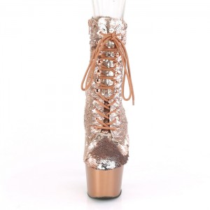 Silver / Rose / Gold Pleaser Adore-1020SQ Women's Boots | SZ1046385