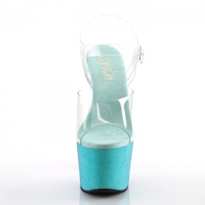 Turquoise Pleaser Adore-708OMBRE Women's Sandals | SN1650423