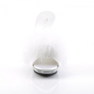 White Pleaser Lip-101-8 Women's Slides | WE8041357