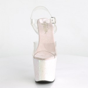 White Pleaser Unicorn-708LG Women's Sandals | OQ9032854