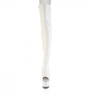 White / White Pleaser Spectator-3030 Women's Boots | RA7514832