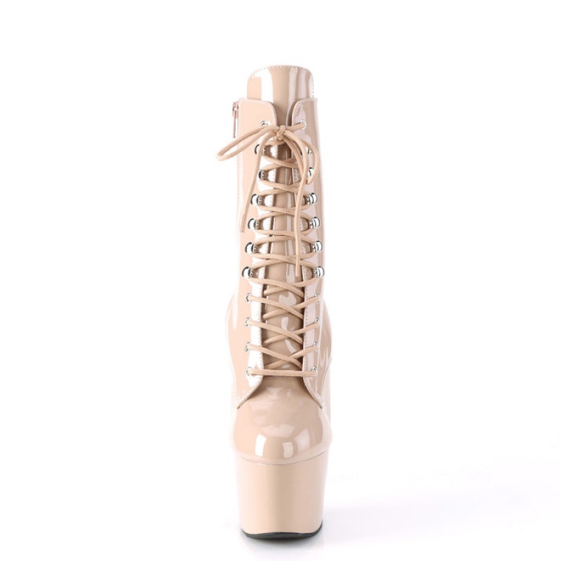 Beige Pleaser Adore-1020 Women\'s Boots | WO9472083