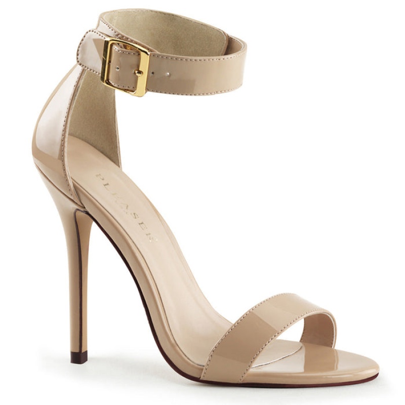 Beige Pleaser Amuse-10 Women's Sandals | XS2631894