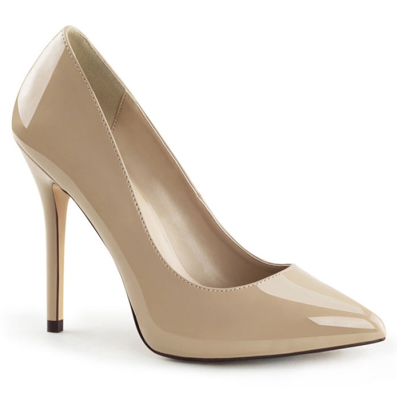 Beige Pleaser Amuse-20 Women's Pumps | LK2715436