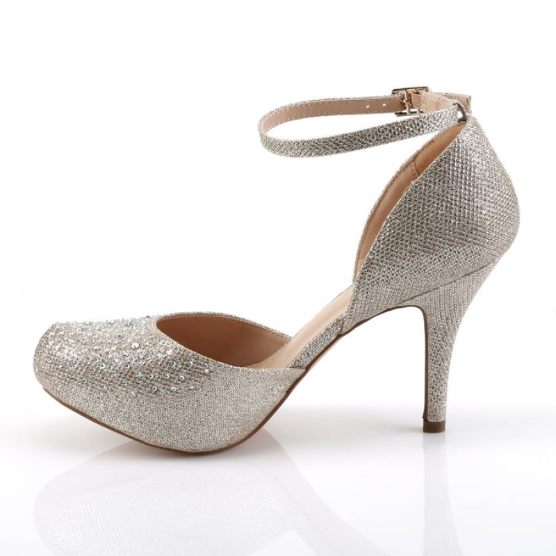 Beige Pleaser Covet-03 Women's Pumps | NH6350981