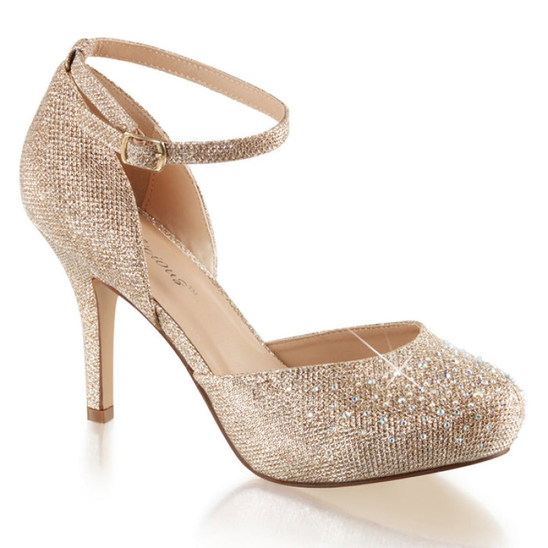 Beige Pleaser Covet-03 Women's Pumps | NH6350981