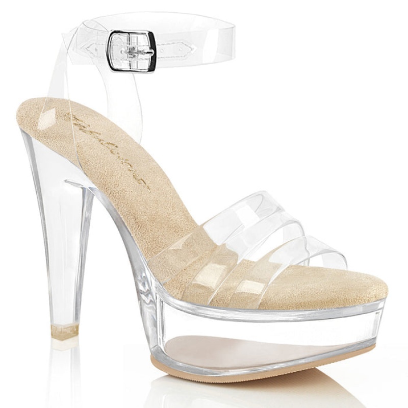 Beige Pleaser Martini-505 Women's Sandals | HQ6081792