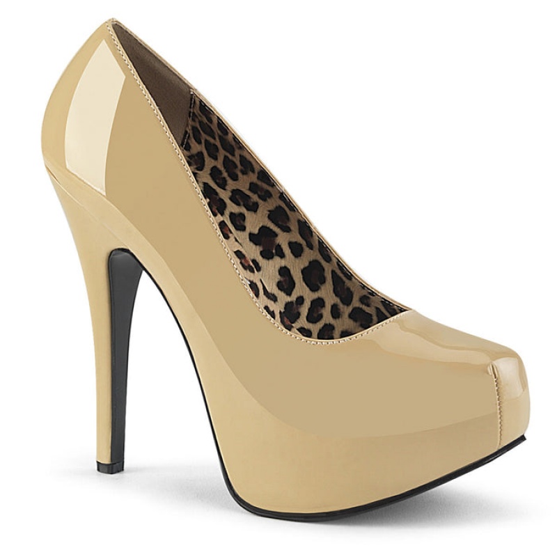 Beige Pleaser Teeze-06W Women's Pumps | PM5368421