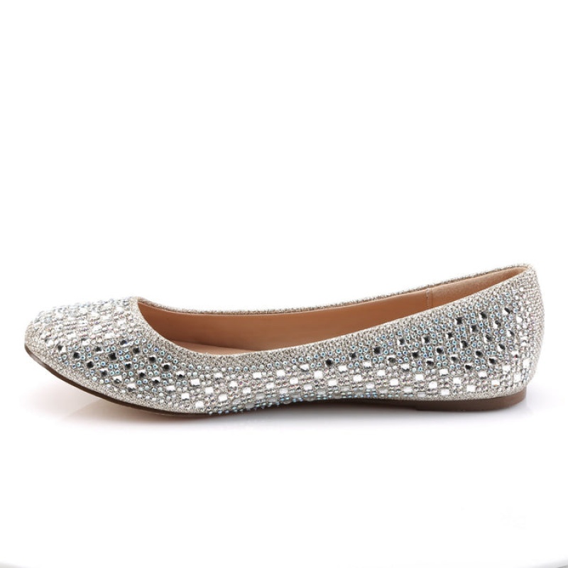 Beige Pleaser Treat-06 Women's Flats | WO3619745