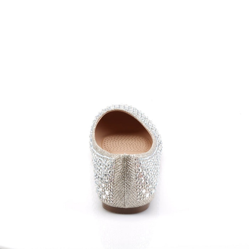 Beige Pleaser Treat-06 Women's Flats | WO3619745