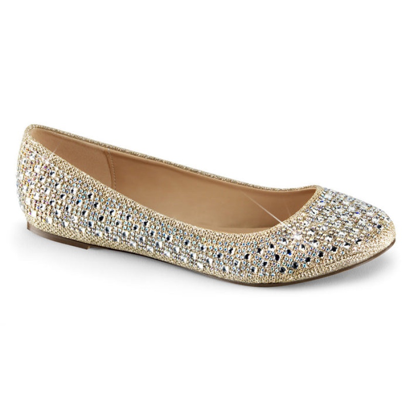 Beige Pleaser Treat-06 Women's Flats | WO3619745