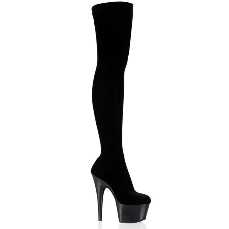 Black Pleaser Adore-3002 Women's Boots | XA1603259