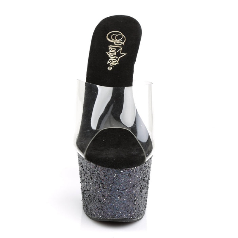 Black Pleaser Adore-701LG Women\'s Slides | XM9251843