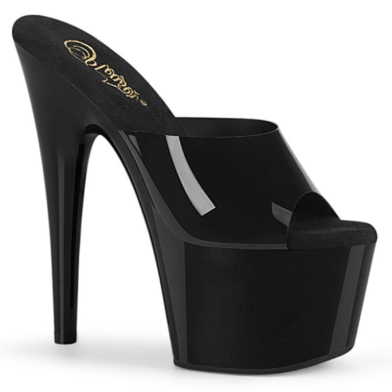 Black Pleaser Adore-701N Women's Slides | OQ7462109