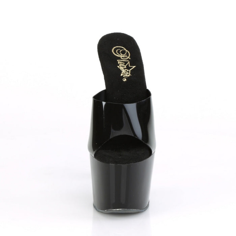 Black Pleaser Adore-701N Women\'s Slides | OQ7462109