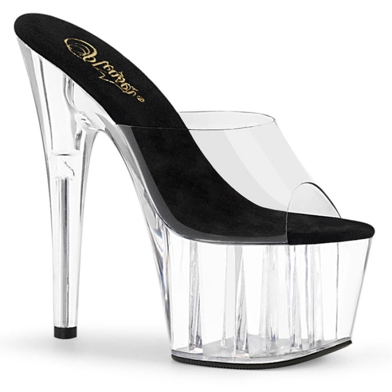 Black Pleaser Adore-701 Women's Slides | SR1869702