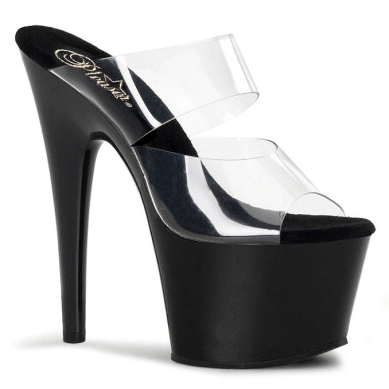 Black Pleaser Adore-702 Women's Slides | VQ4896203