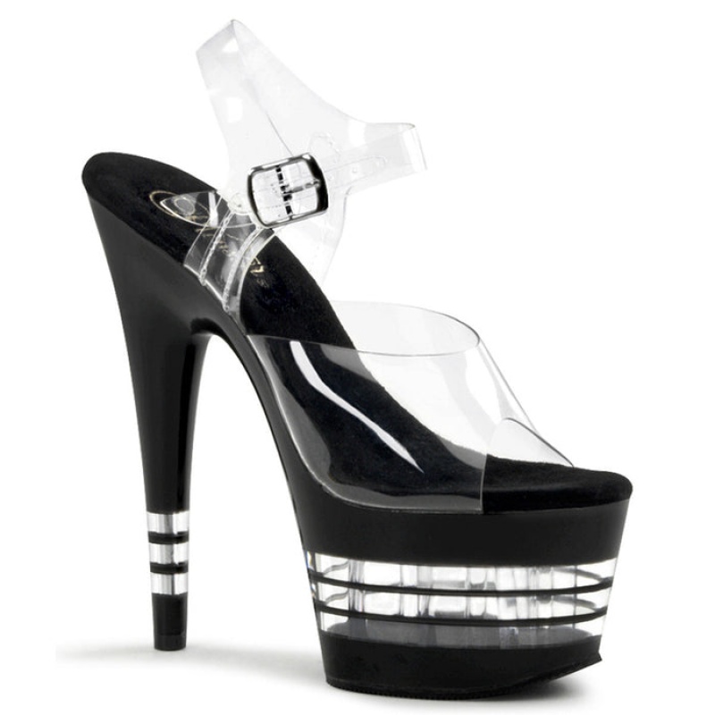 Black Pleaser Adore-708LN Women's Sandals | CO8790623