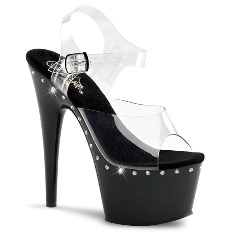 Black Pleaser Adore-708LS Women's Sandals | ED9713856