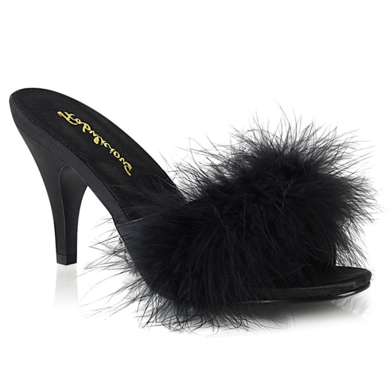 Black Pleaser Amour-03 Women's Slides | MS4273159