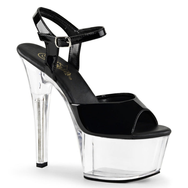 Black Pleaser Aspire-609 Women's Sandals | TF6387410