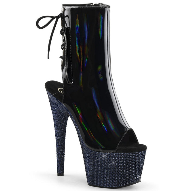 Black Pleaser Bejeweled-1018DM-7 Women's Boots | QH7830465